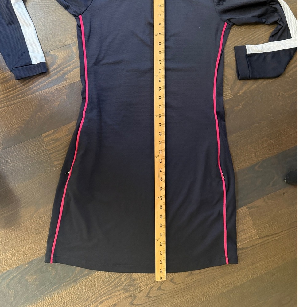 Daily Sports Womens Navy Blue Long Sleeve Quarter Zip Golf Dress Side Pockets S - Picture 7 of 9